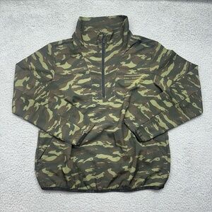 Virus Mens‎ Size Medium 1/4 Zip Pullover Camouflage Pattern Windbreaker Jacket